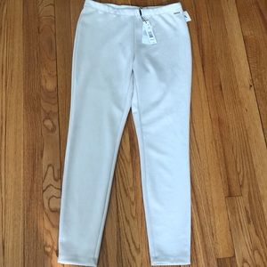 Elie Tahari faux leather light stone color bottom/pants in size Medium